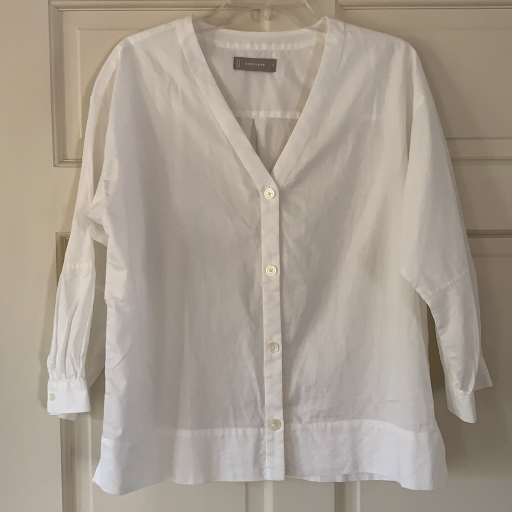 Everlane puff sleeve blouse